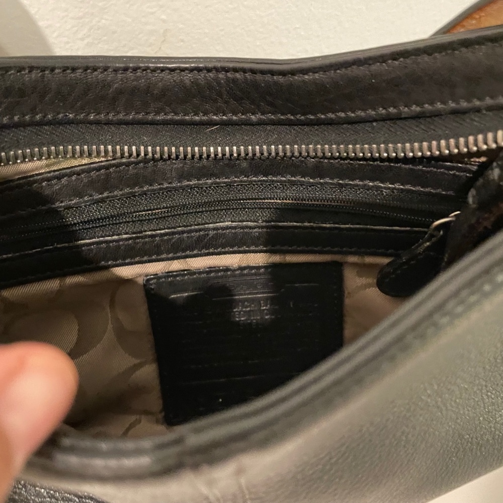 black leather coach mini bag - Picture 2 of 3